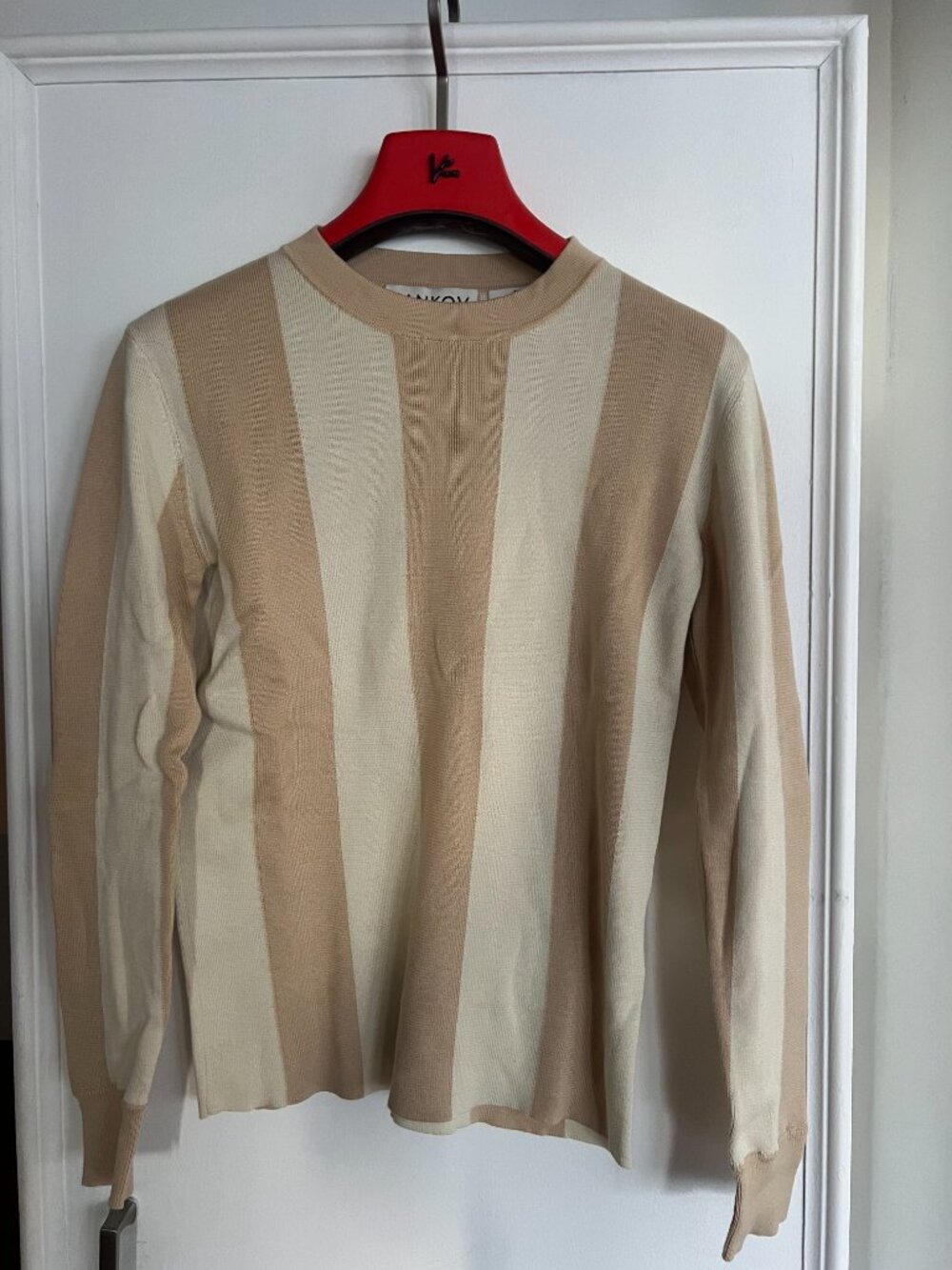 Zankov Women's Striped organic cotton sweater - Sz M - BNWOT